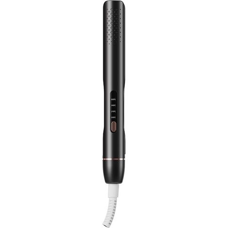 Plancha de pelo profesional de viaje que deja el cabello suave y brillante, se calienta en 10 segundos (negra, enchufe estadounidense). (1/5)