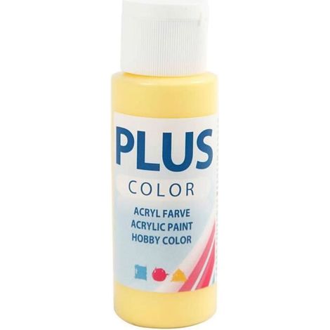 Peinture acrylique - Creativ - Plus Color - Jaune - 60 ml - Finition mate