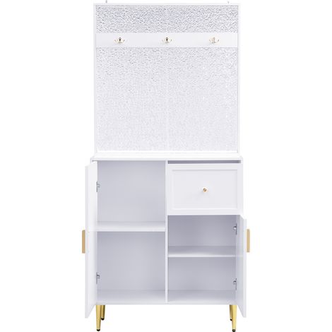 Set de placards, placards compacts, placards pour le couloir, armoires à portes, étagères… Placards pour les chaussures. Dimensions : L × H × P = 80 x 175,5 x 35 cm (1/5)