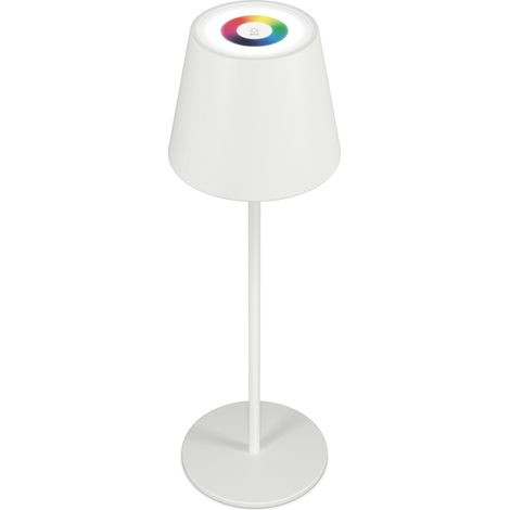 RealPower Lámpara de Mesa LED RGB Regulable Blanco (1/5)