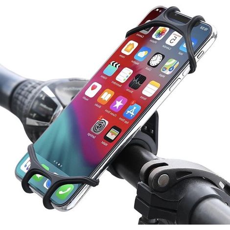 Support téléphone universel noir – Pour vélo et moto – Guidon 360° – Navigation GPS (1/5)