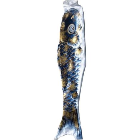 Bardusch - Manche à air japonais Carpe Drapeau Jardin Koi Nobori Sailfish 50cm Or Noir (1/4)