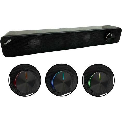 Barre De Son 2.0 Aux Usb Stéréo Rgb Tv Pc Home Cinéma Ab-d381 (1/2)