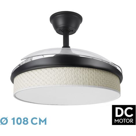 Ventilador DC Moda 72W Negro/Blanco Reed 3 Palas (1/3)