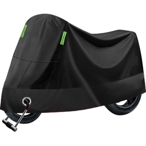 Housse Velo - Etanche UV40+ - Tissu Oxford 600D Revêtement PU - Bande Réfléchissante - Fixation Vent + Verrouillage Roue Avant - Pour Velo Route et VTT - 1 Pièce