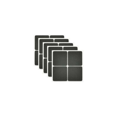 20 rutschfeste Gummipads, selbstklebende Gummipads, Filzgleiter, selbstklebende Möbelgleiter zum Schutz von Fliesen, Tischen und Holzböden, 3,8 x 3,8 cm (Schwarz) – Crezuo