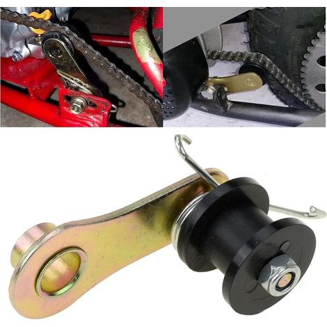 Un ensemble de tendeurs de chaîne robustes avec ressort + rouleaux adaptés pour le réglage des chaînes de moto et de vélo (1/4)