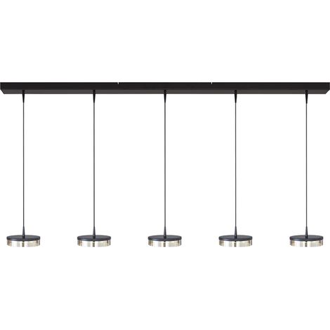 Lampe suspendue à 5 lumières Imperia 160 cm de nickel noir - 2041-05-81-02-160-5 (1/3)