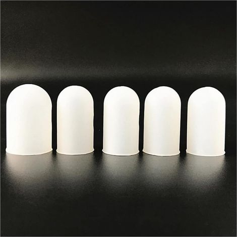 Gants résistants aux coupures, 5 pièces Silicone doigt protecteur anti-rayures résistant aux hautes températures anti-brûlure anti-dérapant anti-coupure doigt for la cuisine cuisine Coupe extensible c (1/5)
