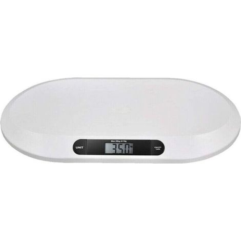 Pèse-bébé - Jusqu'à 20 kg - Balance numérique électronique pour petits enfants/chiots/chats - Avec écran LCD et fonction tare. (1/5)
