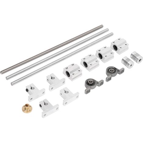 Kit de vis-mère en acier inoxydable résistant à l'usure, pièces pour imprimante 3D avec axes optiques, palier à semelle en alliage de zinc. (1/5)