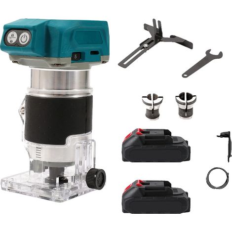 Défonceuse sans fil, moteur sans balais, 5 réglages de vitesse, 2 batteries (1/2)