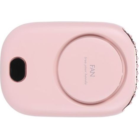 Mini-tragbarer elektrischer Ventilator, wiederaufladbar über USB, ohne Rotorblätter, zum Umhängen um den Hals, ideal für Outdoor-Sport und Reisen (grün). (1/5)
