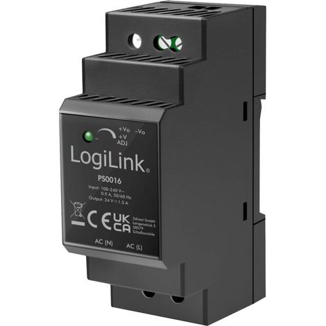 LogiLink PS0016 Alimentatore per guida DIN 24 V 1.5 A 36 W Contenuto 1 pz. (1/4)