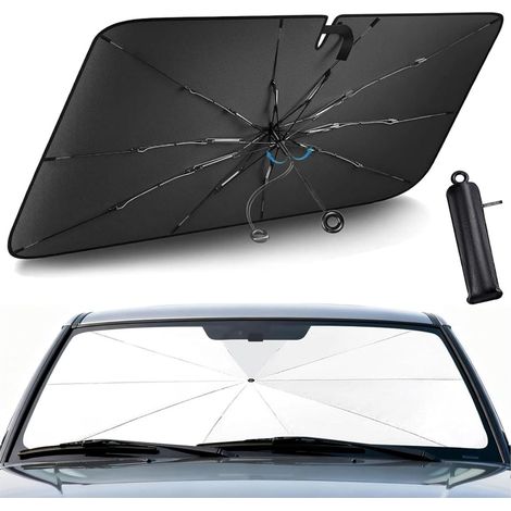 Pare-soleil de voiture pliable violet et noir pour pare-brise - (1/5)