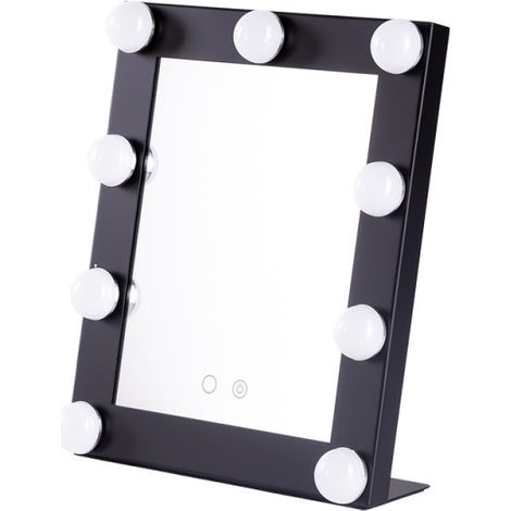 Specchio per il trucco illuminato LED 4200ºK 25x29Cm Nero 40.000H [SUN-KRS250290-B] (1/2)