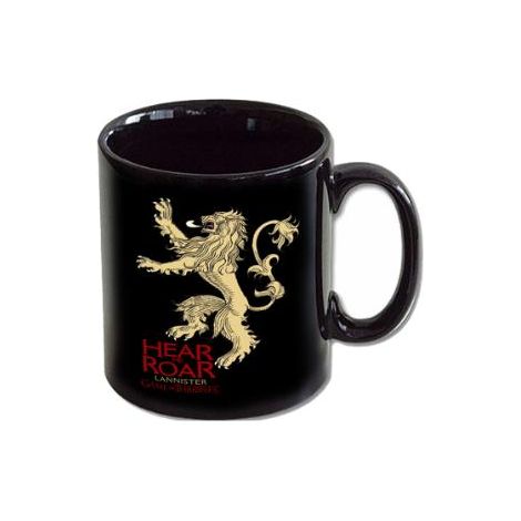 SD toys Game of Thrones Taza Hear Me Roar Lannister, cerámica, Negro, 10 cm