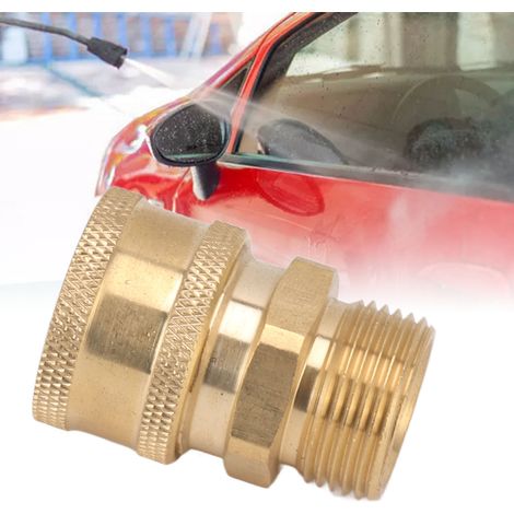 M22 Hochdruck-Reinkupfer-Adapter - 2 Stück für Schnellanschluss 3/8" NPT-Innengewinde auf M22-Außengewinde (15 mm) (1/5)