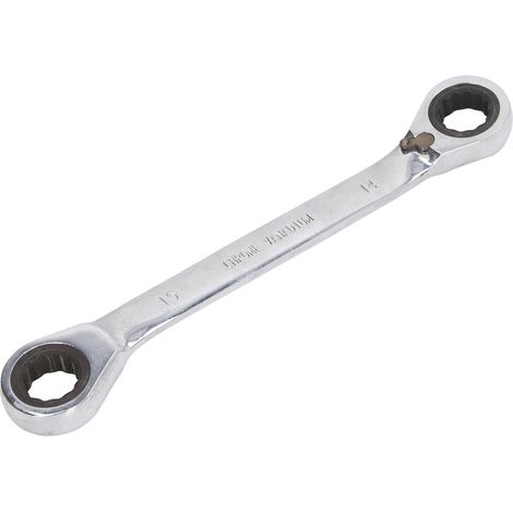 Clé à rochet double extrémité universelle, acier chrome vanadium, 72 dents, antidérapante, clé à cliquet (1/5)