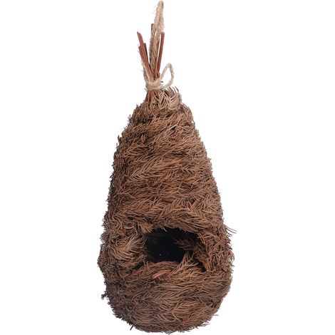 Handgewebtes Stroh-Vogelnest – Hängendes Häuschen aus Naturgras für Garten, Fenster und Außenbereich (1/5)