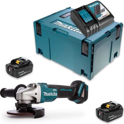 Meuleuse d'angle 18V Ø125 mm (2x4,0 Ah) en MAKPAC - MAKITA DGA506RMJ