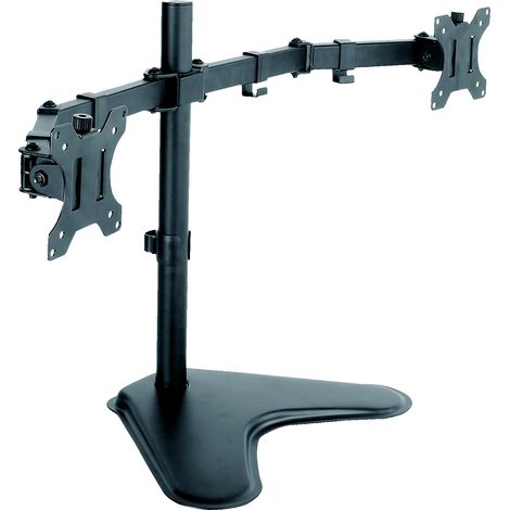 Supporto da Scrivania Techly per 2 Monitor 13-32'' con Base, Regolabile e Nero (1/5)