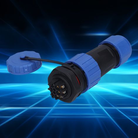 Connecteur aviation étanche IP68 LP20 à écrou sans soudure, multiconducteur mâle et femelle, 250 V 5 A, Φ6-12 mm², 6 conducteurs (1/5)