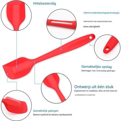 1 spatola in silicone, spatola da cucina resistente al calore, spatola antiaderente per cucinare e cuocere al forno, spatola resistente alle alte temperature, multifunzionale (1/5)