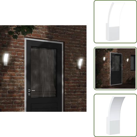 LED-Außenwandleuchte Weiß Aluminiumdruckguss - LED-Lampe - Außenleuchte - Wandleuchte - Gartenbeleuchtung - Edelstahl (1/5)