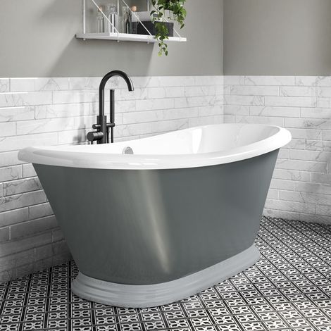 1770mm Traditional Grey Freestanding Bath - Boat By Voda Design (1/3)