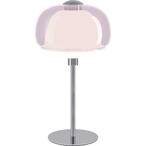 Eglo Tischleuchte Belomontejo E14 Ø22 cm chrom/weiß/pink Lampen (1/3)