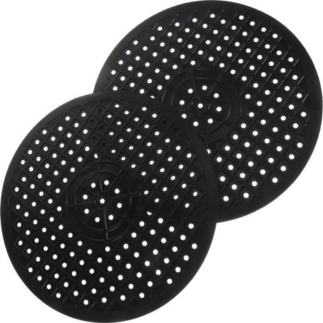 Lot de 2 tapis d'évier ronds en caoutchouc pour protéger la bonde et égoutter la vaisselle. Tapis antidérapant en silicone pour fond d'évier rond, ø 31 cm, pouvant également servir de dessous de verre (1/5)