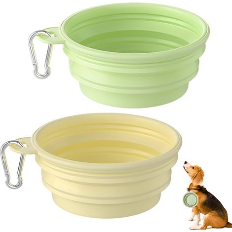 Ensemble de deux gamelles pour chien, gamelle pliable pour chien, gamelle pliable portable (350 ml) (1/5)