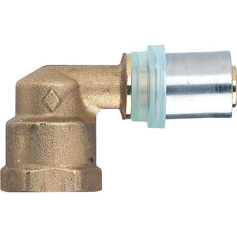 EVENES raccord a sertir multic. coude 90° reducteur filet. fem. 40 x 3,5mm - 1 1/4",contour TH (1/2)