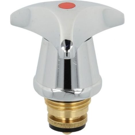 Heinrich Schulte Oberteil Z011010-00010 1/2", mit Dreikant-Metallgriff warm, verchromt