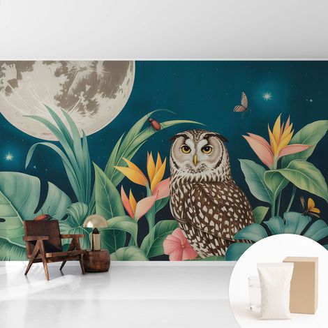 Papier peint avec colle pour décoration moderne de salon chambre à coucher cuisine et bureau Facile Safari lunaire 416x254 cm (1/5)