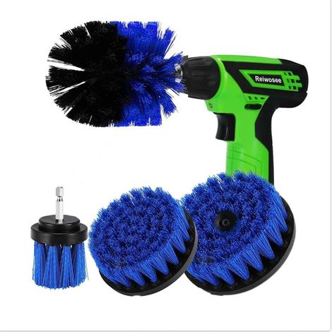 Brosse Pour Perceuse - Lot De 4 Brosses Rotatives Pour Nettoyage Salle De Bain Piscine Voiture Carrelage Brique Céramique Marbre - 2 3 5 Pouces (1/5)
