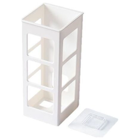 Boîte de rangement blanche, 7,47,217,2 cm, contient un support de rangement pour fer à friser/lisseur (aucun perçage requis). (1/5)