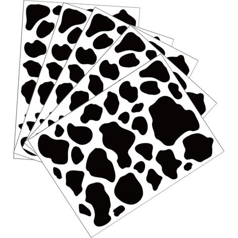 Autocollants Muraux Motif Vache Lot De 5 Feuilles En Papier Peint Amovible Pour Décoration Chambre D'garçon Et Filles Et Espace De Vie (1/5)