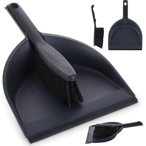 Dustpan and Brush Set Black