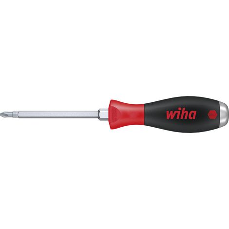 Wiha Tournevis SoftFinish® Phillips avec lame six pans continue et avec disque de frappe PH2 x 100 mm (03238)