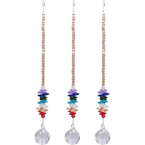 Lustre décoratif pour voiture, pendentif prismatique coloré en forme de larme, attrape-soleil