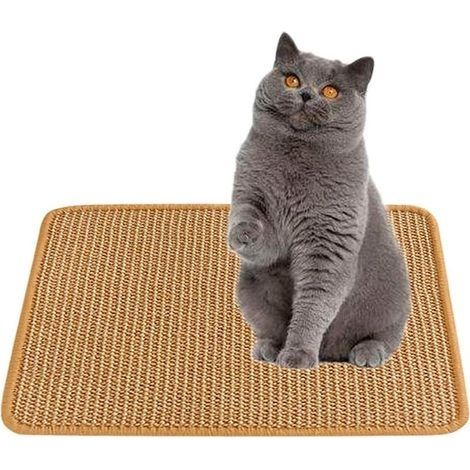 Tapis Griffoir pour Chat, Tapis à Gratter en Sisal Naturel Grattoir Tapis Chaton Jouet de Soins pour Griffes de Chat Anti-dérapant, Protéger Les Meubles Et Les Canapés(30x40cm) Curcuma (1/5)