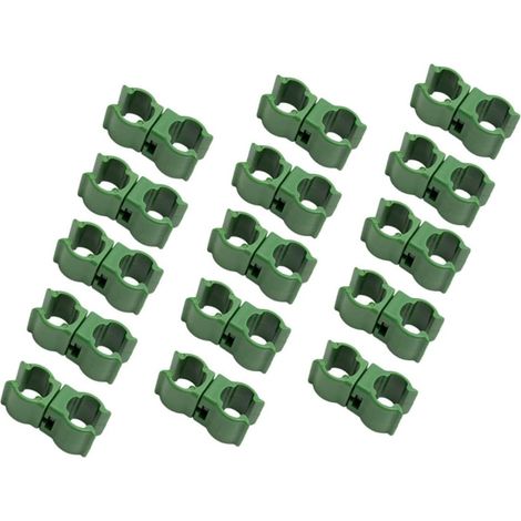 eurs de Treillis de Jardin Vert en Plastique, Lot de 50 Pièces, Tuteurs à Boucle Fixes Robustes et Faciles à Utiliser pour Support de Plante en Travaux de Jardinage (1/5)