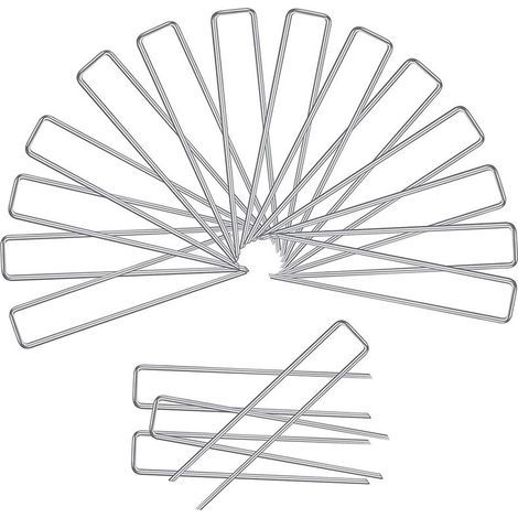 autres lot de 100 piquets de fixation en acier 3mm, 150 mm long, 40 mm large, (1/5)