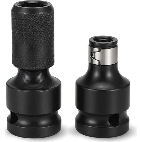 Lot de 2 Adaptateurs Douille 1/2" carré à 1/4" hexagonal Embout (1/5)