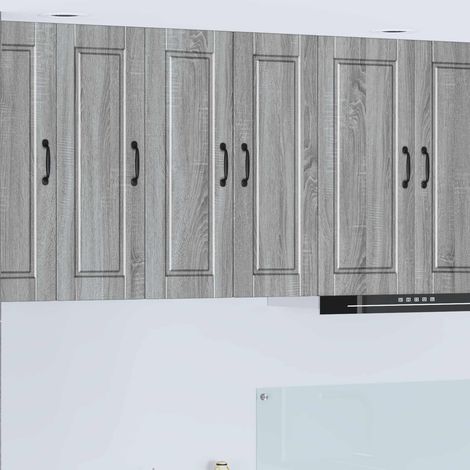vidaXL Meuble mural PORTO 2 pcs Gris Sonoma 30 x 31 x 80 cm (1/5)