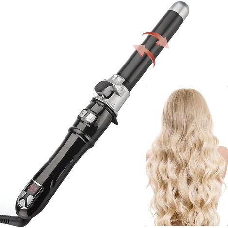Fer à boucler automatique et rotatif de 32 mm, le meilleur fer à boucler rapide pour des boucles larges, avec contrôle de la température et rotation automatique. (1/5)