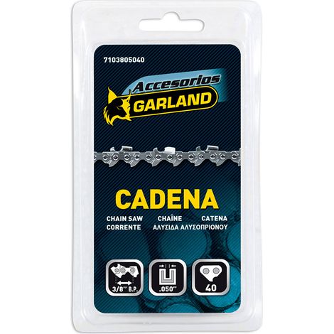 S.OF. CADENA DE MOTOSIERRA PARA ESPADA DE 10 (25cm) 3/8 b.p 10 40 E 7103805040 GARLAND (1/3)