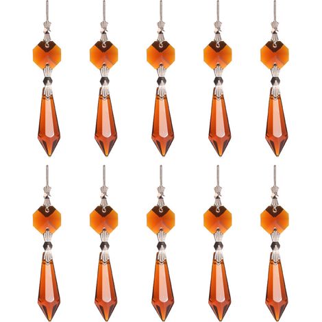 Perle De Lustre Cristal - 10 Pièces - Pour Lustres, Rideaux, Décor De Mariage Et Fenêtres (1/5)